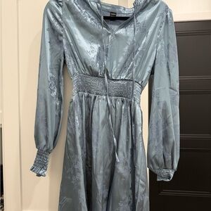SHEIN Blue Long Sleeve Dress